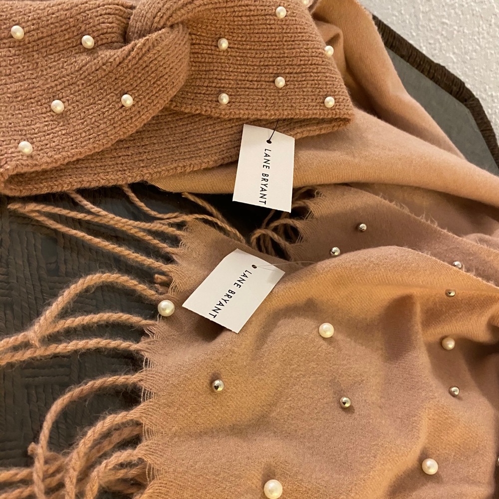 Lane Bryant super soft Shawl scarf & head band
